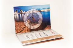 Календарь трио с часами и кашированным шпигелем