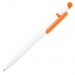 Пластиковые ручки для промо-акций с возможностью нанесения логотипа. Цвет белый/оранжевый.