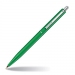 Ручка Point зеленая, пластик + металлические элементы.
