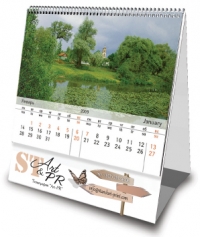 Настольный перекидной календарь с численниками на мелованной бумаге. Заказать печать календарей в СПб.