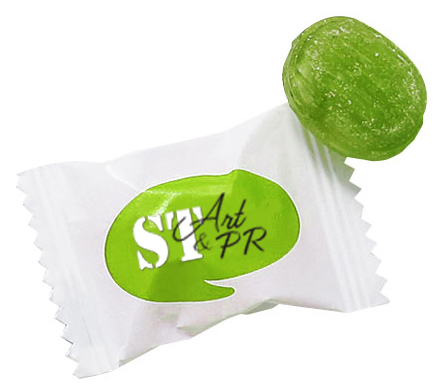Конфеты карамель в упаковке с логотипом